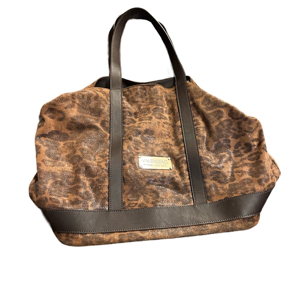Valentino Brown Leopard Print Bag